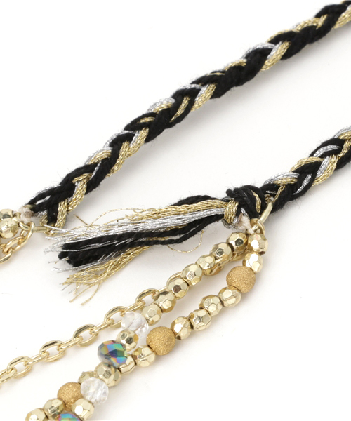 チャイハネ(チャイハネ)の「【チャイハネ】オーロラビースネックレス(ネックレス・レディース・ピンク/ブラック/ブルー・FREE)」の4枚目の写真