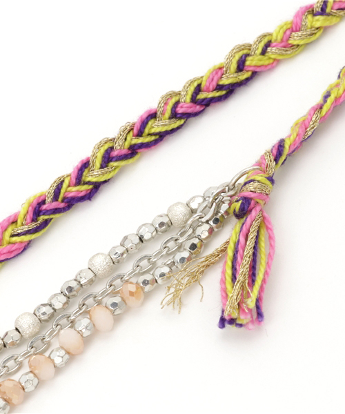 チャイハネ(チャイハネ)の「【チャイハネ】オーロラビースネックレス(ネックレス・レディース・ピンク/ブラック/ブルー・FREE)」の5枚目の写真