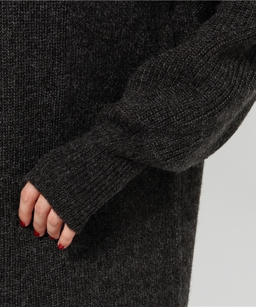 UNITED TOKYO(ユナイテッドトウキョウ)の「タートルニットロングワンピース(ワンピース・レディース・ベージュ/ダークグレー/ライトグレー・1)」の9枚目の写真