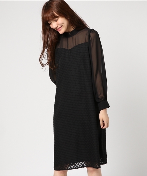 merlot plus（メルロープリュス）の「ドット柄シースルーワンピース2645（ワンピース・レディース・ブラック/パープル/イエロー・FREE）」の16枚目の写真