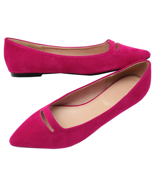 titivate（ティティベイト）の「ﾌﾛﾝﾄｶｯﾄﾎﾟｲﾝﾃｯﾄﾞﾄｩﾌﾗｯﾄｼｭｰｽﾞ（パンプス・レディース・ブラック/ブラック系その他/ブルー/ベージュ/グリーン/ピンク/レッド・S/M/L/LL）」の6枚目の写真