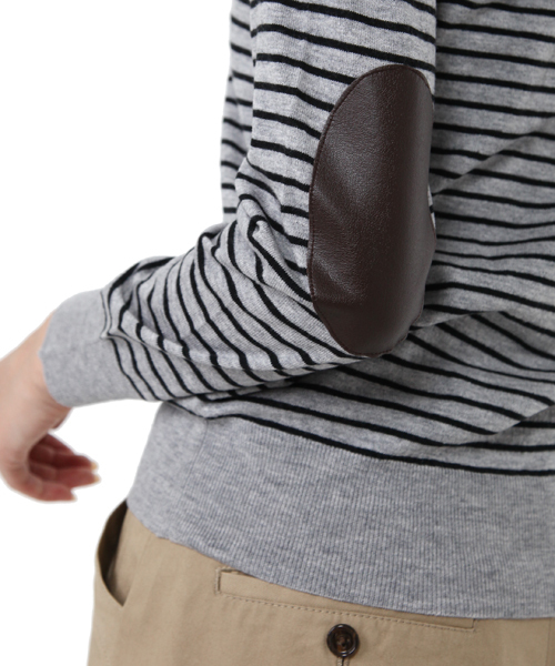 green label relaxing（グリーンレーベルリラクシング）の「D/G PJ W/S/CA ボーダーカーディガン GLAU GLRI（カーディガン/ボレロ・レディース・チャコールグレー×ブラック/ブラック・38/40）」の5枚目の写真