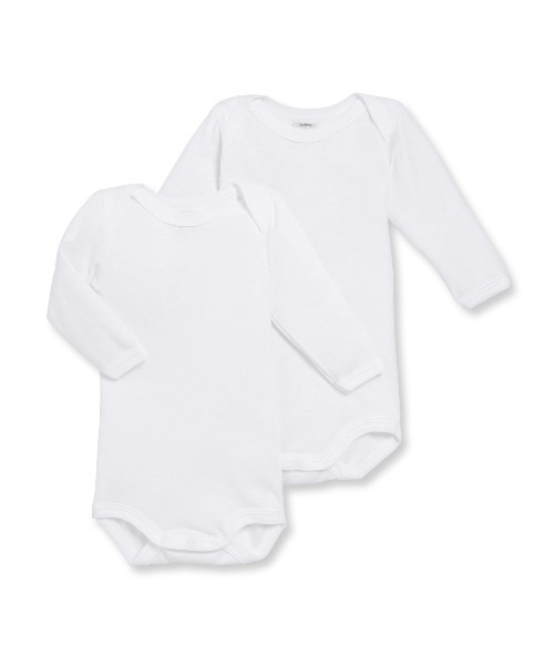 ホワイト長袖ボディ２枚組 肌着 Petit Bateau プチバトー のファッション通販 Zozotown