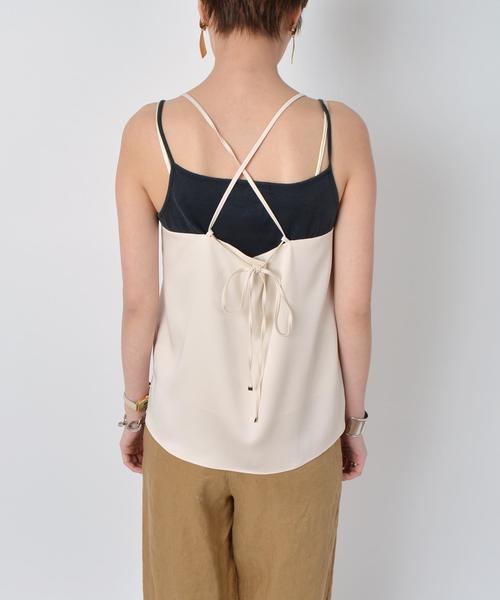 Prefer SHIPS（プリファーシップス）の「Prefer SHIPS: レースサテンキャミ◇（キャミソール・レディース・ブラック/ナチュラル・ONE SIZE）」の6枚目の写真