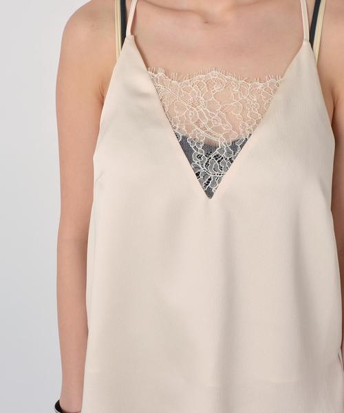 Prefer SHIPS（プリファーシップス）の「Prefer SHIPS: レースサテンキャミ◇（キャミソール・レディース・ブラック/ナチュラル・ONE SIZE）」の7枚目の写真