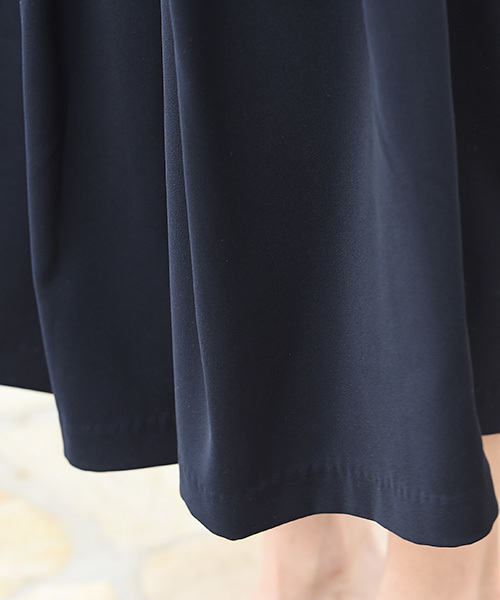 Luz Llena (philter)（ラズレナ　フィルター）の「フロントタック・フレアワイドパンツ（その他パンツ・レディース・ネイビー/オフホワイト/スモークピンク・MEDIUM）」の8枚目の写真