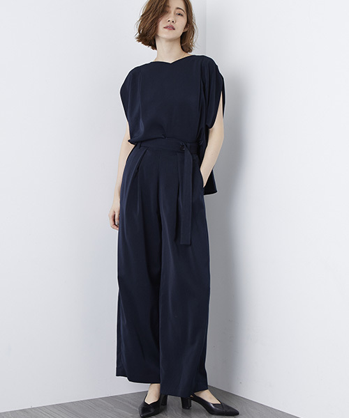 STUDIOUS（ステュディオス）の「ピーチセミワイドベルトパンツ（その他パンツ・レディース・ベージュ/ネイビー/バーガンディー・1/0）」の20枚目の写真