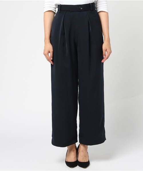 STUDIOUS（ステュディオス）の「ピーチセミワイドベルトパンツ（その他パンツ・レディース・ベージュ/ネイビー/バーガンディー・1/0）」の4枚目の写真