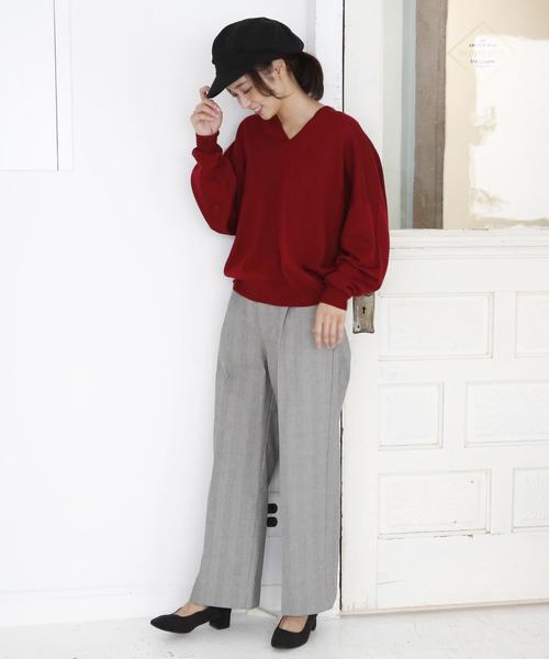 coen(コーエン)の「グレンチェックワイドパンツ(その他パンツ・レディース・グレー/ブラウン・SMALL/MEDIUM/LARGE)」の8枚目の写真