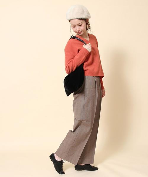 coen(コーエン)の「グレンチェックワイドパンツ(その他パンツ・レディース・グレー/ブラウン・SMALL/MEDIUM/LARGE)」の6枚目の写真