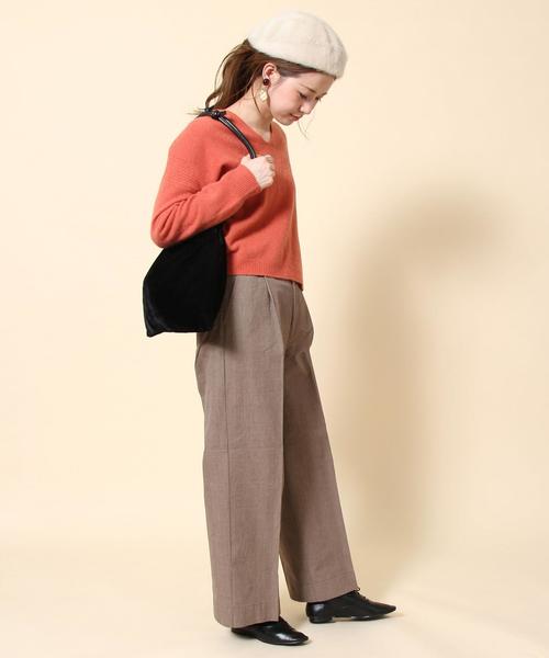 coen(コーエン)の「グレンチェックワイドパンツ(その他パンツ・レディース・グレー/ブラウン・SMALL/MEDIUM/LARGE)」の7枚目の写真