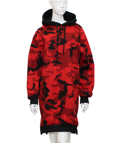 Janiss ジャニス の 迷彩柄ロングパーカーワンピース ワンピース Wear