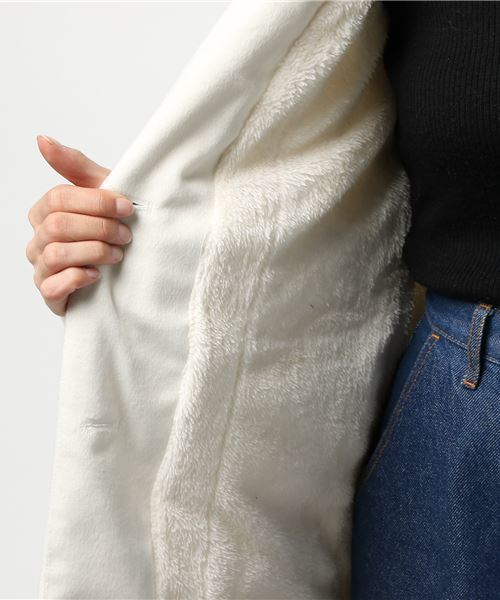 KOBE LETTUCE（コウベレタス）の「シンプルロングチェスターコート（チェスターコート・レディース・ホワイト系その他/ブラック系その他/グレー系その他/ベージュ系その他/ホワイト系その他2/ブラック系その他2/グレー系その他3/ベージュ系その他2・FREE）」の15枚目の写真