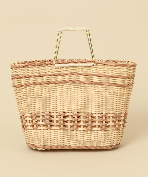 BEAUTY&YOUTH UNITED ARROWS(ビューティーアンドユースユナイテッドアローズ)の「<Le Vernis>∴メタルハンドルトートバッグ o(トートバッグ・レディース・ブラック/ベージュ・FREE)」の5枚目の写真