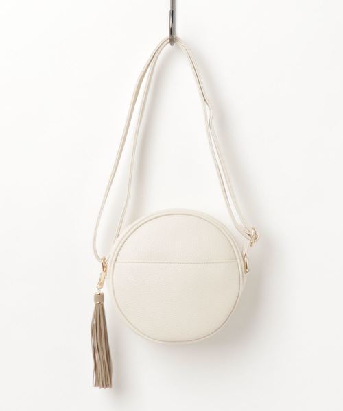 N.（N. Natural Beauty Basic）（エヌエヌナチュラルビューティーベーシック）の「タッセル付ラウンドミニショルダー（トートバッグ・レディース・ホワイト/ブラック/オレンジ・ﾌﾘ-）」の2枚目の写真