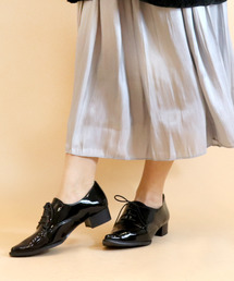 【WEB限定】レースアップエナメルシューズ