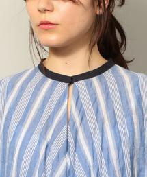 美品★ユナイテッドアローズ　フィット＆フレア ストライプ マキシワンピース　S 美品☆ユナイテッドアローズ フィット＆フレア ストライプ