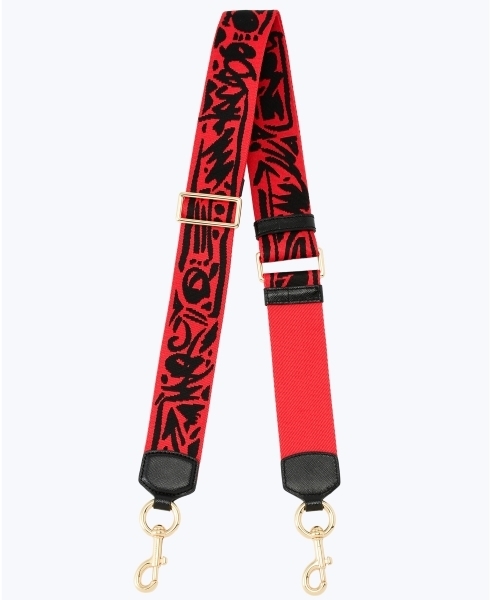 MARC JACOBS（マークジェイコブス）の「STRAP/グラフィティ ウェビング ストラップ 付け替え用（ショルダーバッグ・レディース・ブラック系その他/レッド系その他2/レッド系その他・ONE SIZE）」の2枚目の写真