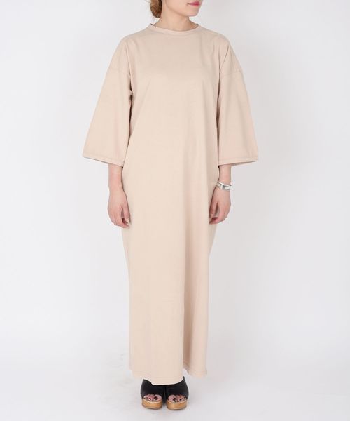 Khaju（カージュ）の「Khaju:ビッグTEEワンピース◇（ワンピース・レディース・ベージュ/ピンク/ブラック・ONE SIZE）」の4枚目の写真