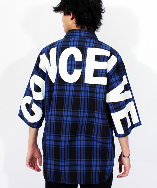 8(eight)(エイト)の「チェック ビッグシャツ ビッグシルエット バッグプリント(シャツ/ブラウス・メンズ・ブラック/レッド/ブルー・MEDIUM/LARGE)」の8枚目の写真