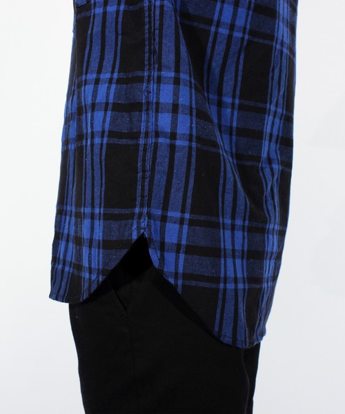 8(eight)(エイト)の「チェック ビッグシャツ ビッグシルエット バッグプリント(シャツ/ブラウス・メンズ・ブラック/レッド/ブルー・MEDIUM/LARGE)」の17枚目の写真