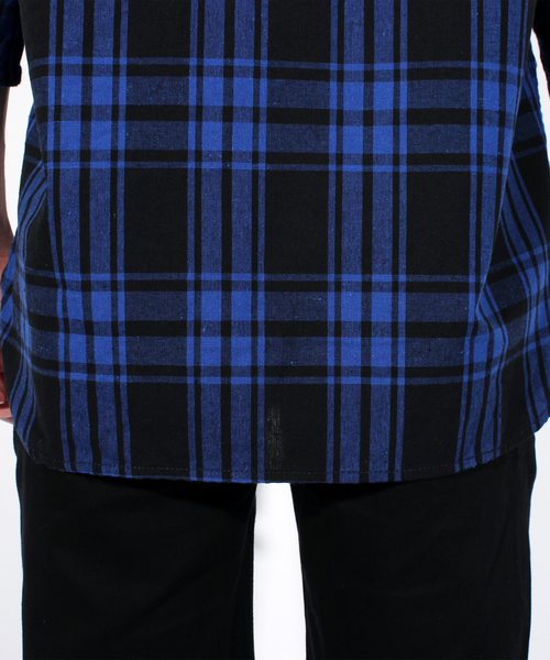 8(eight)(エイト)の「チェック ビッグシャツ ビッグシルエット バッグプリント(シャツ/ブラウス・メンズ・ブラック/レッド/ブルー・MEDIUM/LARGE)」の20枚目の写真