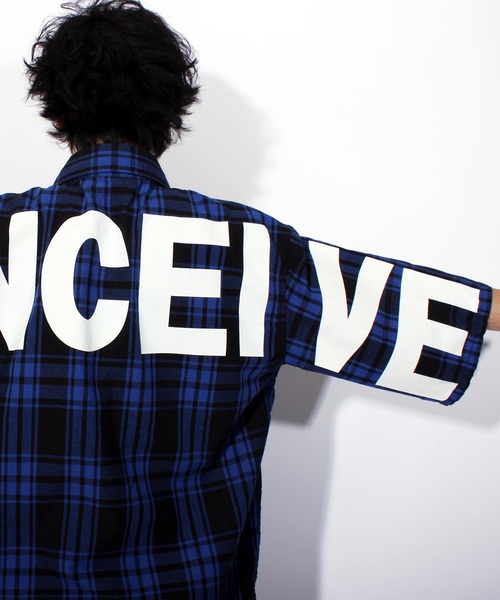 8(eight)(エイト)の「チェック ビッグシャツ ビッグシルエット バッグプリント(シャツ/ブラウス・メンズ・ブラック/レッド/ブルー・MEDIUM/LARGE)」の21枚目の写真