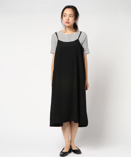 earth music&ecology（アースミュージックアンドエコロジー）の「SET2点 キャミワンピース+リブプルオーバー ○（ワンピース・レディース・ブラック/ドット/ライトブラウン・FREE）」の19枚目の写真