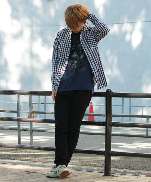 WEGO(ウィゴー)の「WEGO/ギンガムチェックシャツ(シャツ/ブラウス・メンズ・ブラック/グリーン/パープル・MEDIUM/LARGE)」の13枚目の写真