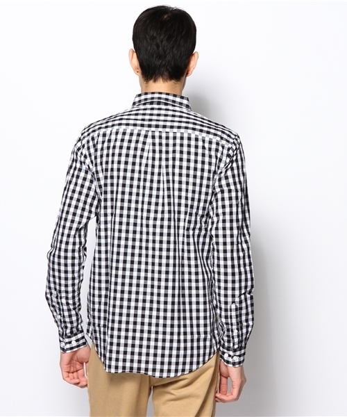 WEGO(ウィゴー)の「WEGO/ギンガムチェックシャツ(シャツ/ブラウス・メンズ・ブラック/グリーン/パープル・MEDIUM/LARGE)」の6枚目の写真