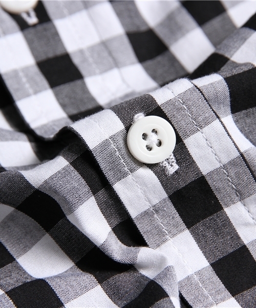 WEGO(ウィゴー)の「WEGO/ギンガムチェックシャツ(シャツ/ブラウス・メンズ・ブラック/グリーン/パープル・MEDIUM/LARGE)」の10枚目の写真