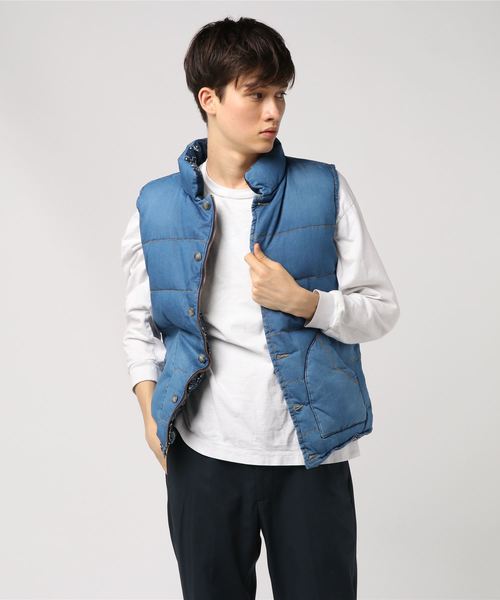 TMT（ティーエムティー）の「DENIM STANDARD DOWN VEST（ダウンベスト 