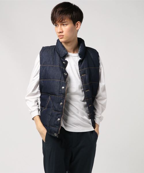 TMT（ティーエムティー）の「DENIM STANDARD DOWN VEST（ダウンベスト 