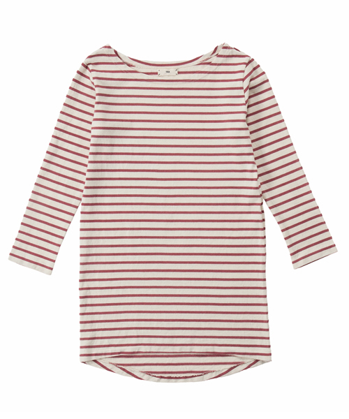 SEA（シー）の「VINTAGE ボーダーバスクシャツワンピース（ワンピース・レディース・バーガンディー/グレー・FREE）」の4枚目の写真