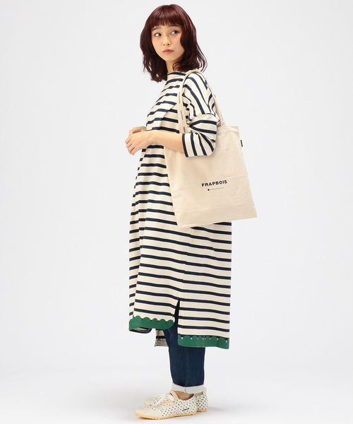 FRAPBOIS（フラボア）の「ロゴトート（トートバッグ・レディース・ブラック/キナリ・FREE）」の10枚目の写真