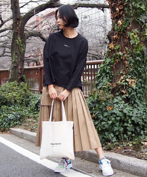 FRAPBOIS（フラボア）の「ロゴトート（トートバッグ・レディース・ブラック/キナリ・FREE）」の19枚目の写真