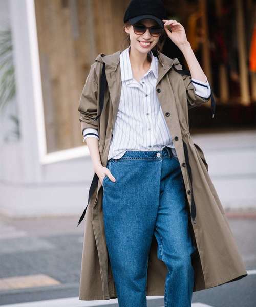 Munich（ミューニック）の「10.5ozデニムテーパードパンツ（デニムパンツ・レディース・ネイビー/ブルー・S/M/XS）」の6枚目の写真