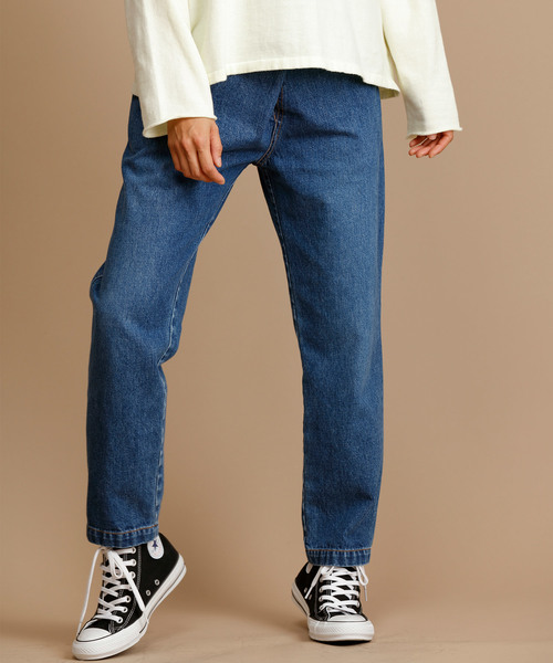 Munich（ミューニック）の「10.5ozデニムテーパードパンツ（デニムパンツ・レディース・ネイビー/ブルー・S/M/XS）」の8枚目の写真