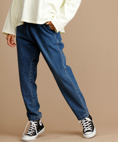 Munich（ミューニック）の「10.5ozデニムテーパードパンツ（デニムパンツ・レディース・ネイビー/ブルー・S/M/XS）」の9枚目の写真