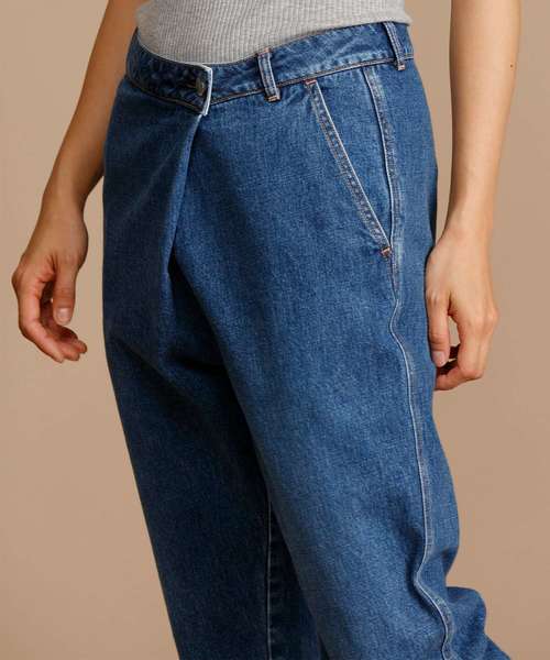 Munich（ミューニック）の「10.5ozデニムテーパードパンツ（デニムパンツ・レディース・ネイビー/ブルー・S/M/XS）」の11枚目の写真