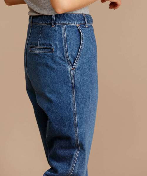 Munich（ミューニック）の「10.5ozデニムテーパードパンツ（デニムパンツ・レディース・ネイビー/ブルー・S/M/XS）」の12枚目の写真