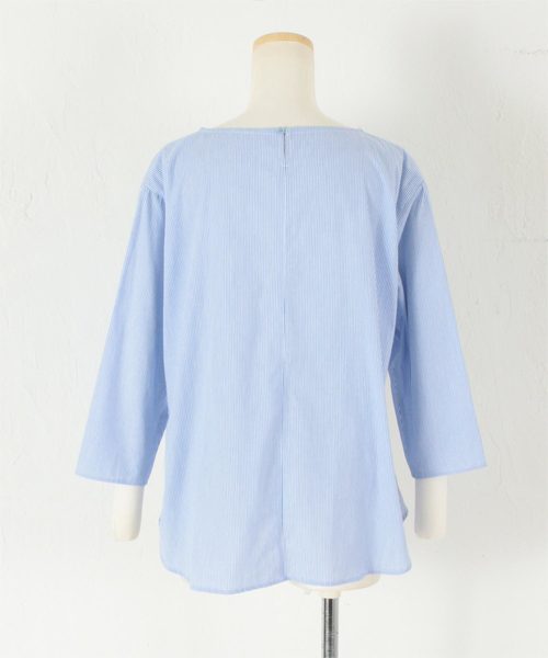 titivate(ティティベイト)の「ウエストシャーリングブラウス(シャツ/ブラウス・レディース・ネイビー/オフホワイト/ブルー系その他/キャメル・S/M/L)」の10枚目の写真
