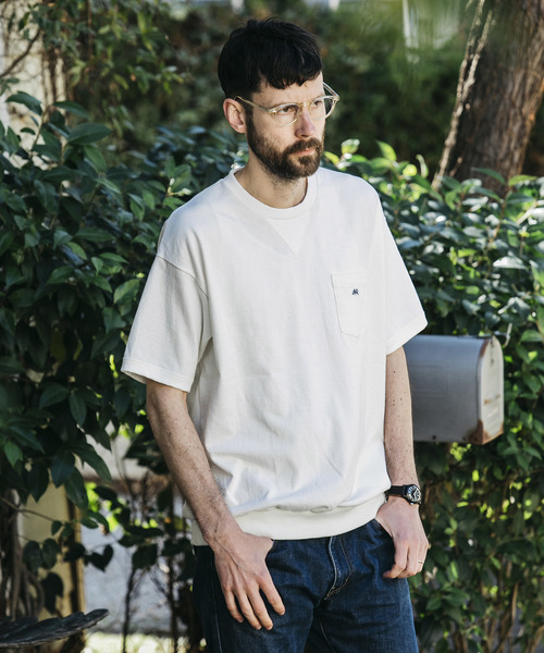 MR.OLIVE（ミスターオリーブ）の「12/1 EMERALD HEAVY WEIGHT PLAINSTITCH / SQUEEZING HEM T-SHIRT（Tシャツ/カットソー・メンズ・ネイビー/オフホワイト/ブラック/グリーン・MEDIUM/LARGE/SMALL）」の17枚目の写真