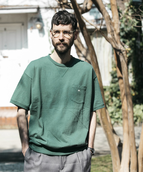 MR.OLIVE（ミスターオリーブ）の「12/1 EMERALD HEAVY WEIGHT PLAINSTITCH / SQUEEZING HEM T-SHIRT（Tシャツ/カットソー・メンズ・ネイビー/オフホワイト/ブラック/グリーン・MEDIUM/LARGE/SMALL）」の15枚目の写真