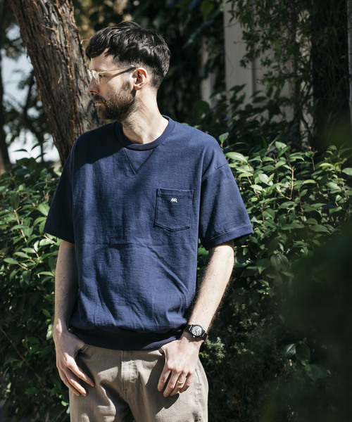 MR.OLIVE（ミスターオリーブ）の「12/1 EMERALD HEAVY WEIGHT PLAINSTITCH / SQUEEZING HEM T-SHIRT（Tシャツ/カットソー・メンズ・ネイビー/オフホワイト/ブラック/グリーン・MEDIUM/LARGE/SMALL）」の14枚目の写真