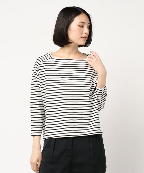 AMERICAN HOLIC（アメリカンホリック）の「スクエアネックプルオーバー1（Tシャツ/カットソー・レディース・オフホワイト/ブラック/ブラック系その他4/その他7/ブルー系その他2・FREE）」の4枚目の写真