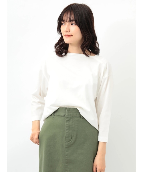 AMERICAN HOLIC（アメリカンホリック）の「スクエアネックプルオーバー1（Tシャツ/カットソー・レディース・オフホワイト/ブラック/ブラック系その他4/その他7/ブルー系その他2・FREE）」の2枚目の写真