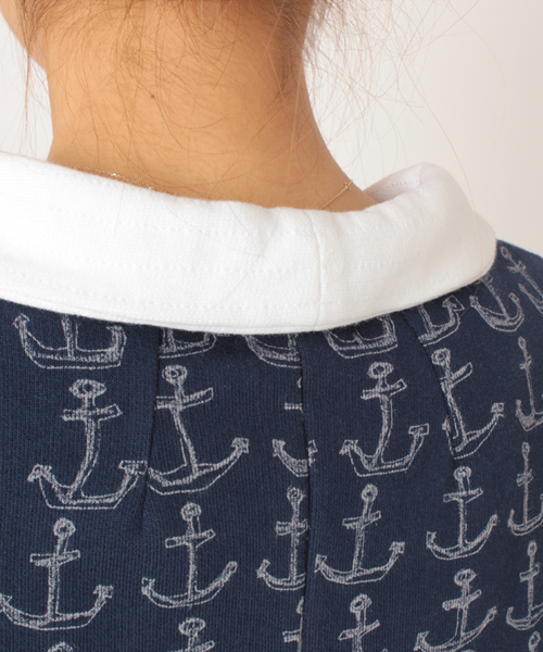 Ray BEAMS（レイビームス）の「○PETER JENSEN×Ray BEAMS / 別注 アンカードレス（ワンピース・レディース・ホワイト/ネイビー・ONE SIZE）」の6枚目の写真