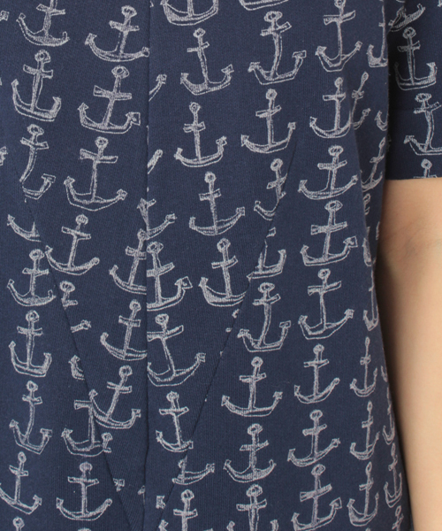 Ray BEAMS（レイビームス）の「○PETER JENSEN×Ray BEAMS / 別注 アンカードレス（ワンピース・レディース・ホワイト/ネイビー・ONE SIZE）」の7枚目の写真