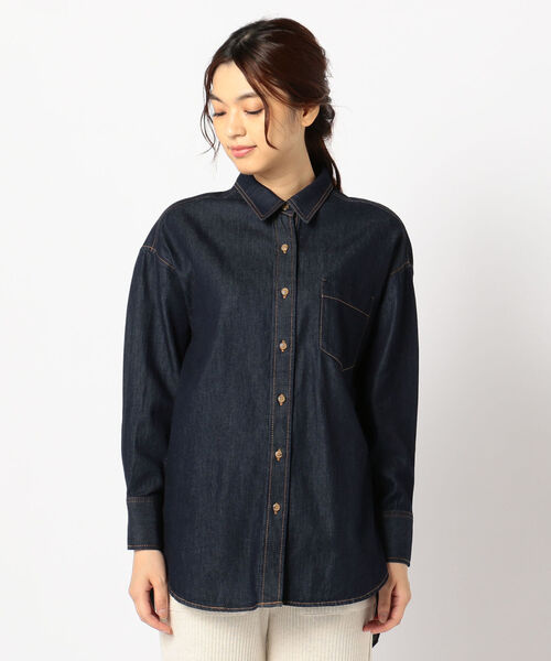 fredy repit（フレディレピ）の「後ろボタンシャツ（シャツ/ブラウス・レディース・ネイビー/オフホワイト・38/36）」の3枚目の写真